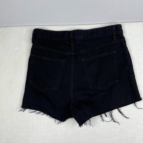 Lovers and Friends Jack High Rise Cut Off Frayed Raw Hem Black Shorts Size 28 - Picture 2 of 8